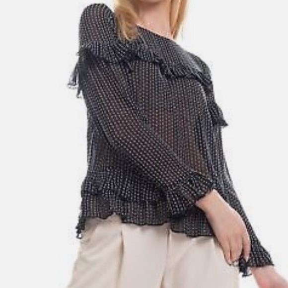 COPY - - Nwt - All saints sheer polka dot blouse. Xs. Never wore needed a lil l…